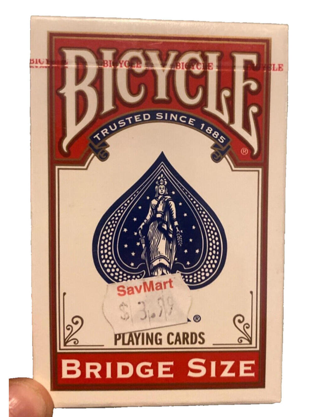 Vintage Bicycle Bridge Size 86 RED Playing Cards MADE IN USA